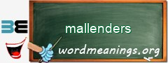 WordMeaning blackboard for mallenders